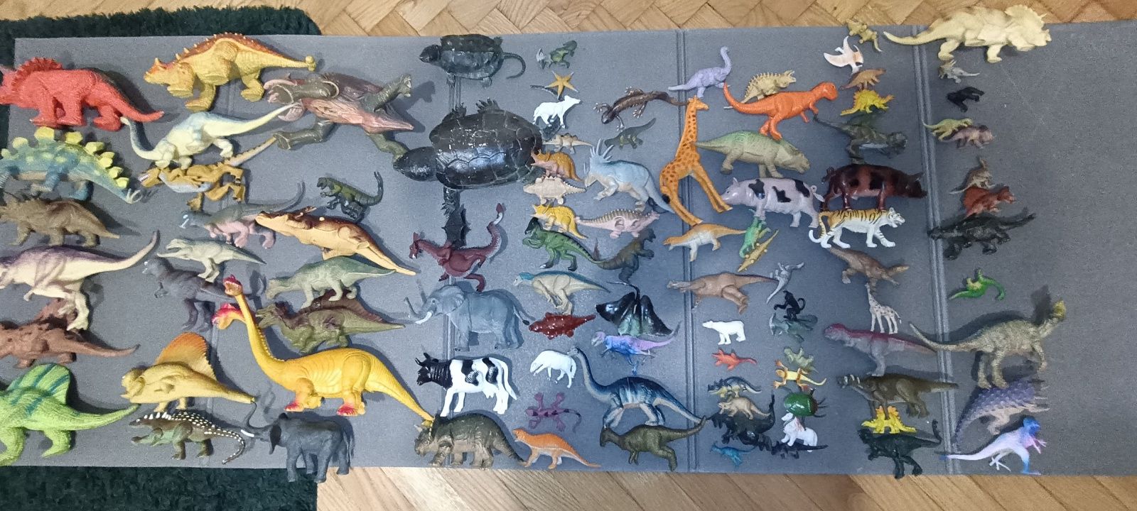 Dinozaury, zwierzęta, duża kolekcja