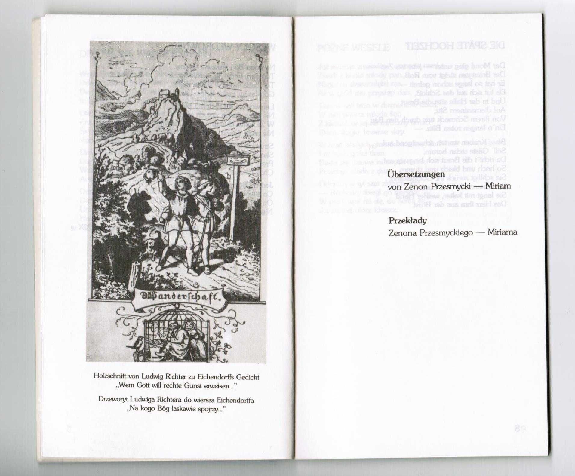 Joseph von Eichendorff Gedichte Wiersze Racibórz 1990