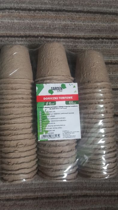 Donniczki torfowe do sadzonek 60 sztuk