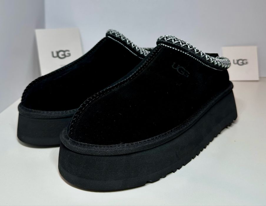 Уггі угги UGG Tasman Platform Black Уги короткі чорні