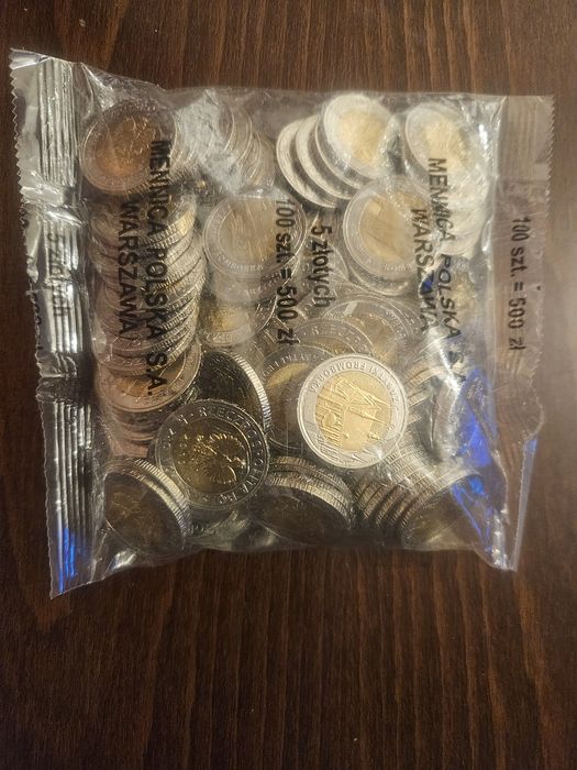 Okazja. Zabytki Fromborka 2019 Monety 5zł Worek menniczny 100szt.