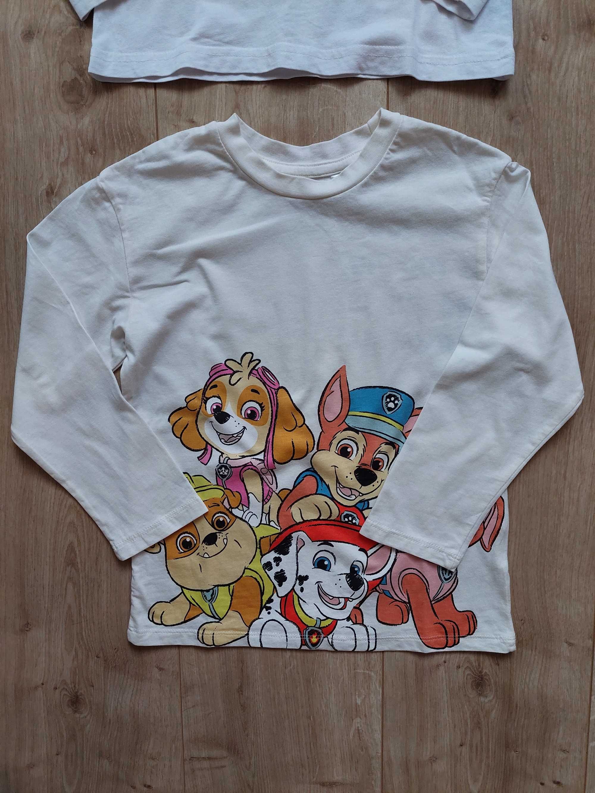 Bluzka chłopięca, zestaw 4 sztuk, stan bdb, 110-116, Lupilu, H&M