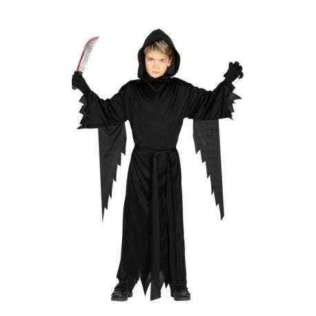 Strój Czarny Upiór rozm 146/152 Halloween Krzyk nożownik z kapturem