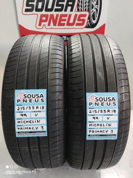 2 pneus semi novos 215-55r18 michelin primacy 3 - oferta dos portes
