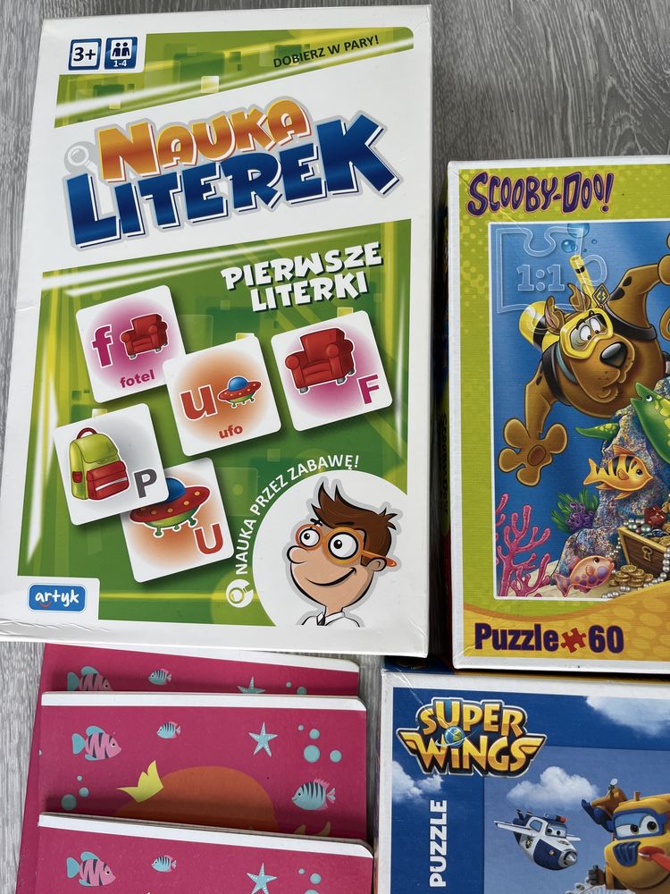 Zestaw puzzli i pomocy dydaktycznych gier
