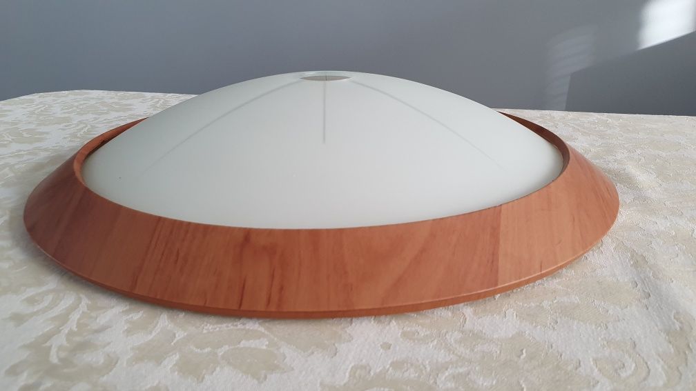 Plafon, żyrandol, mleczne szkło, średnica 41 cm