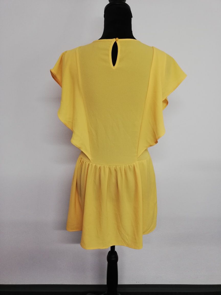 Sukienka żółta falbanki rozmiar S