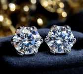 Eleganckie kolczyki z diamentem syntetycznym