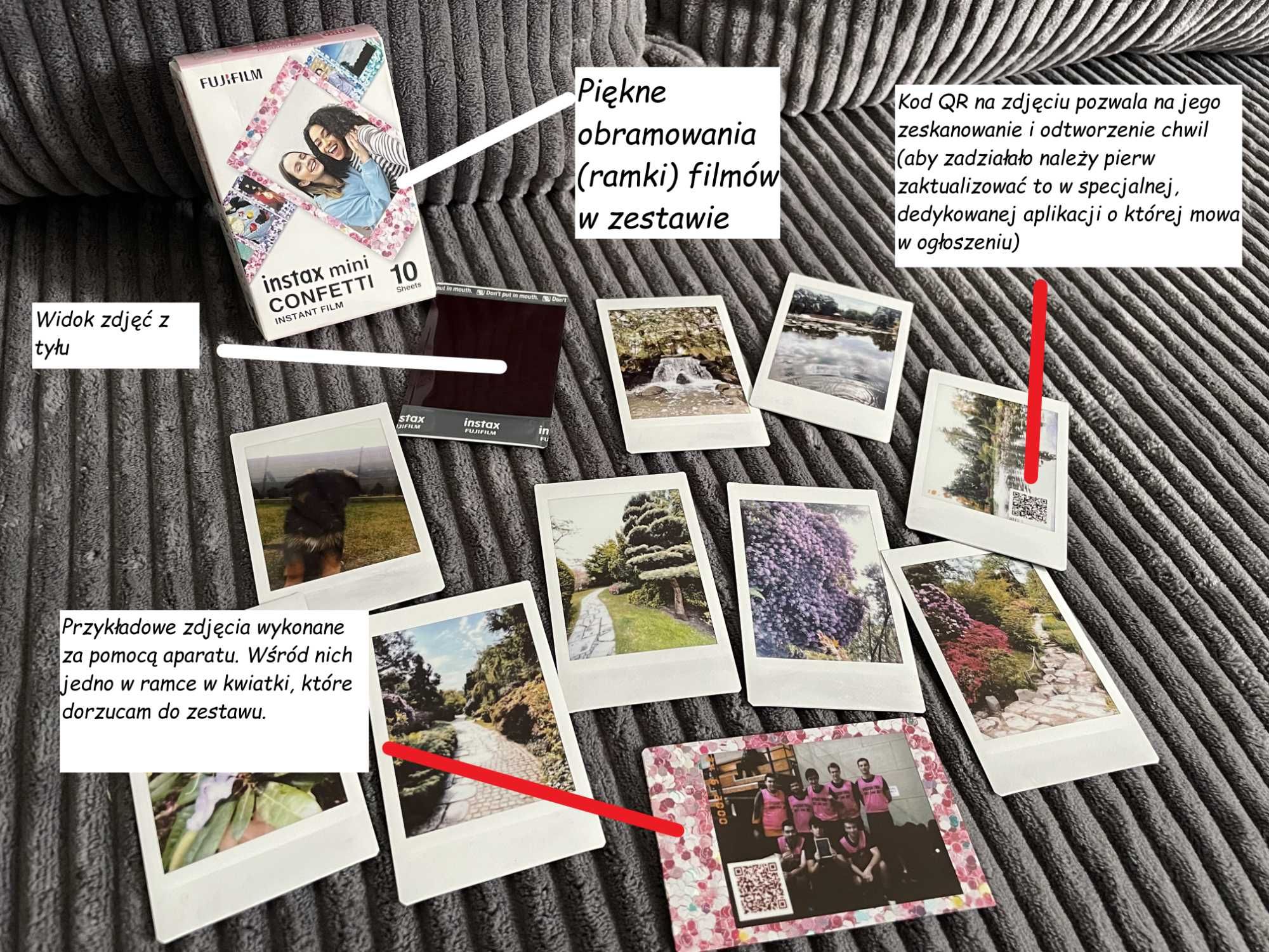 Instax LiPlay – stan bardzo dobry + bogaty zestaw dodatków!