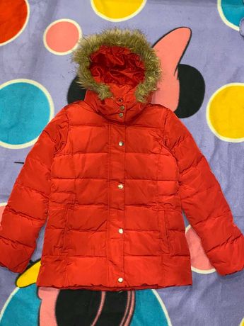 Класснючая зимняя куртка-пуховик Zara р 134-140  Отличное состояние