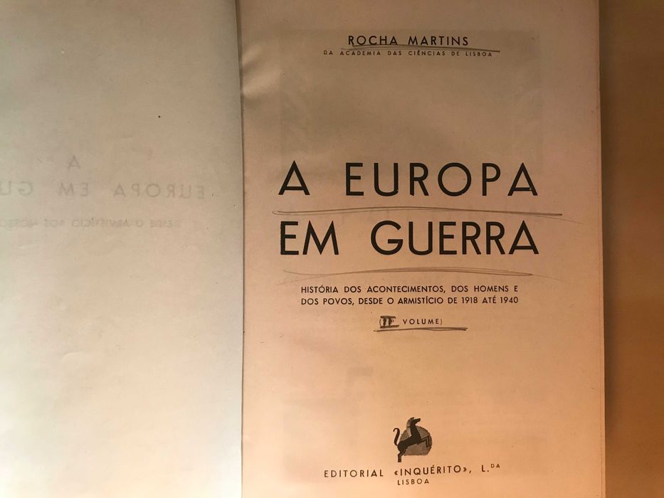 Livro antigo encadernado - A Europa em Guerra - 2 volumes