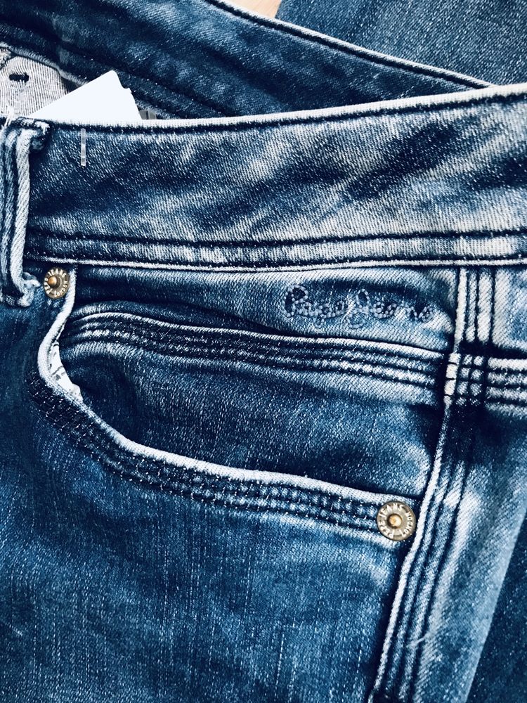 Spodnie Pepe Jeans gumki skinny stretch damskie