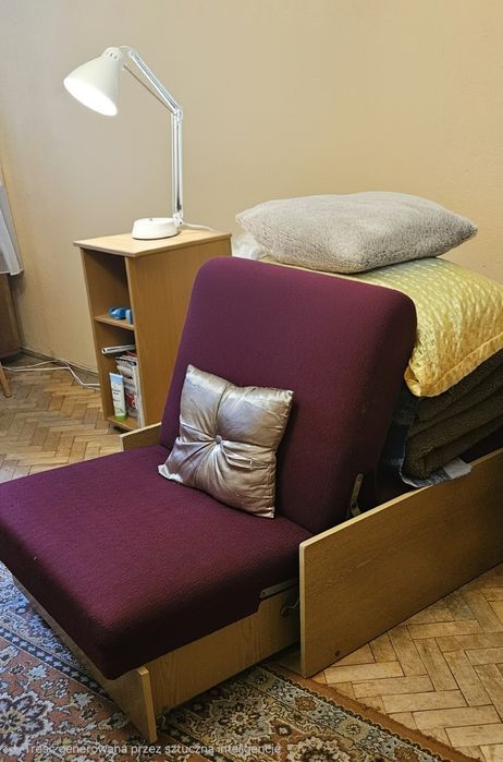 Fotel rozkładany z funkcją spania, amerykanka