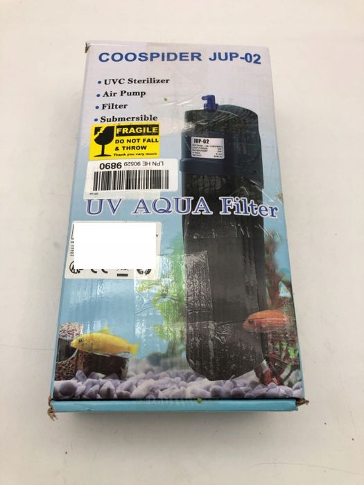 Cichy filtr UV 4w1 do akwarium 40-150L Coospider z pompą i lampą UV