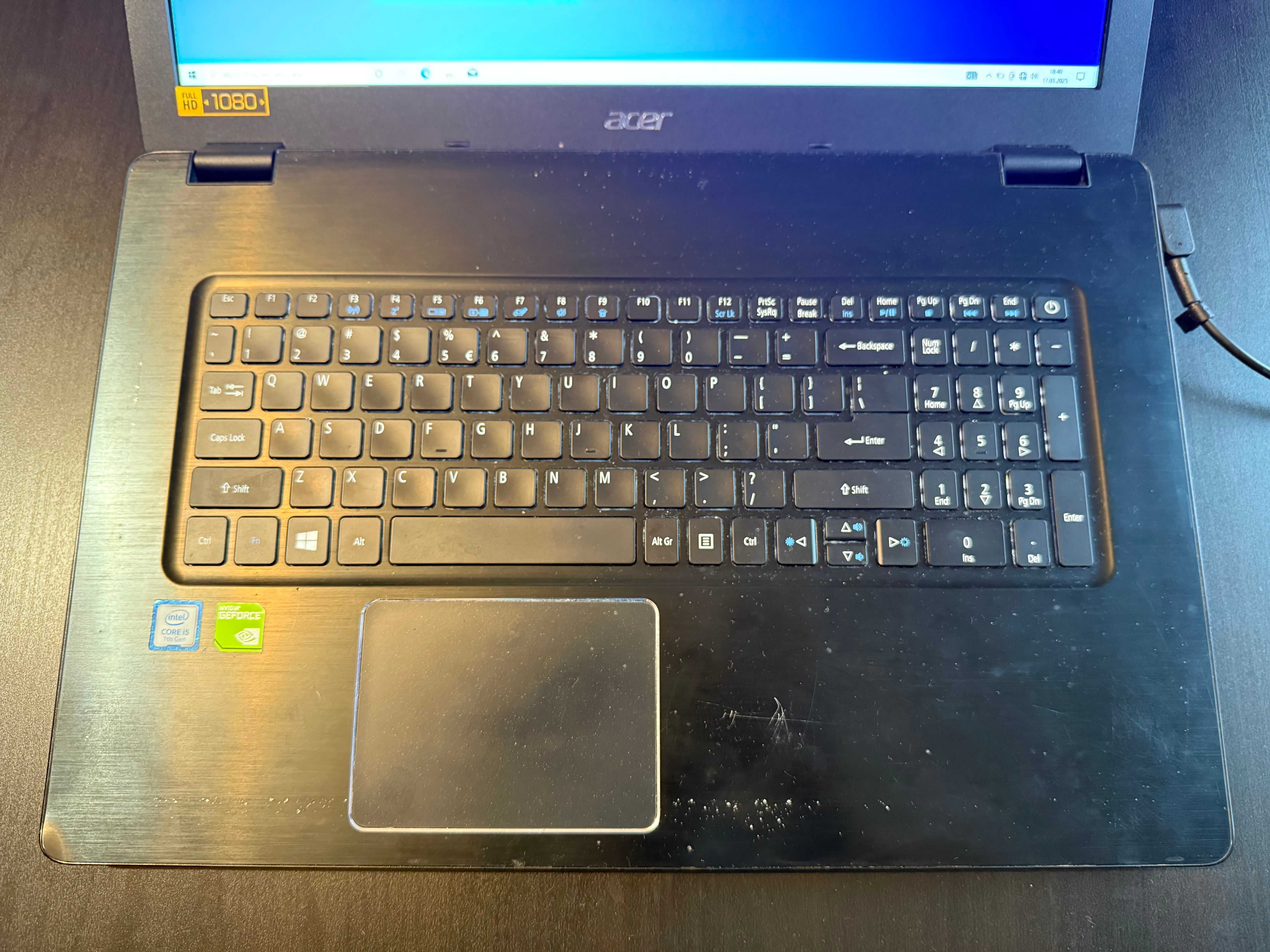 Acer Aspire F5-771 I5-7200U/ 1,12 TB/ 8GB RAM/ Nvidia 940MX 4GB