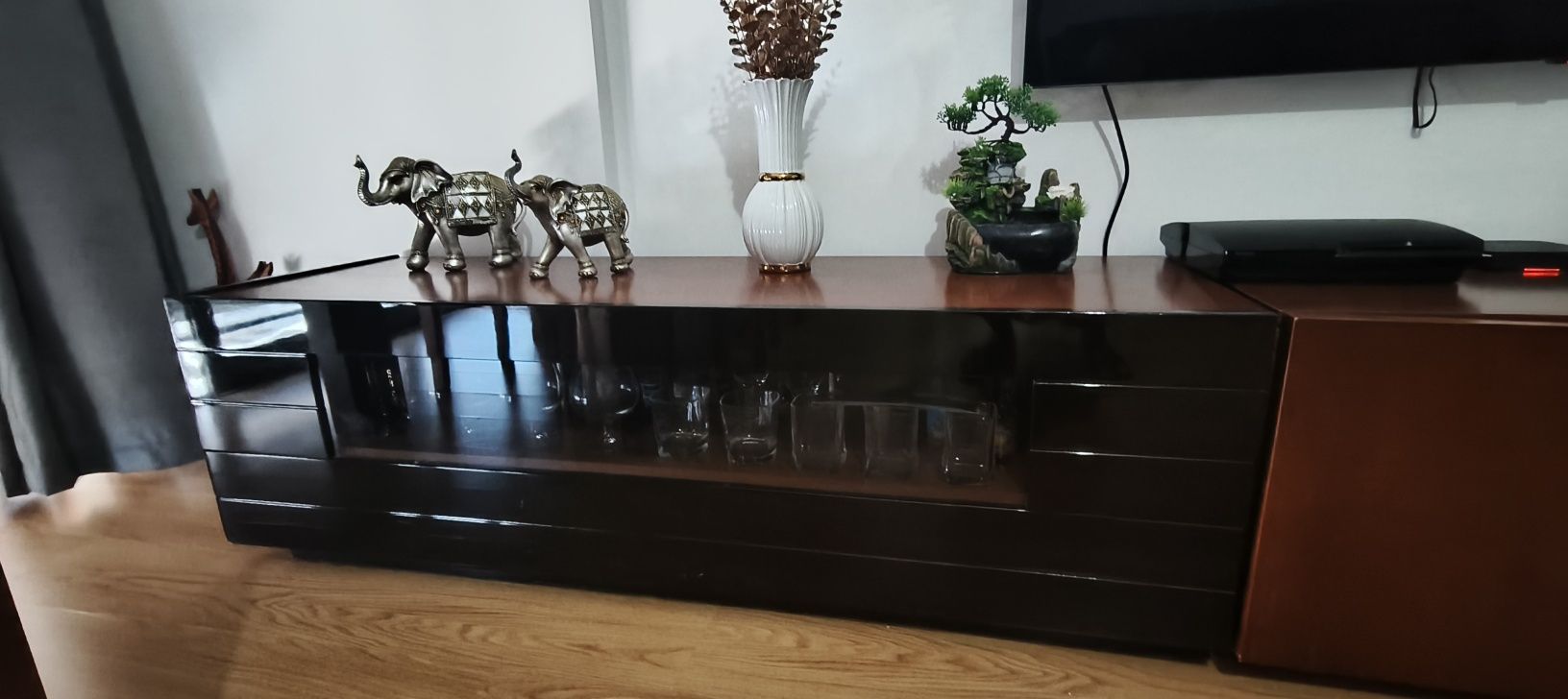 Conjunto de sala móvel TV mesa de jantar parteleira