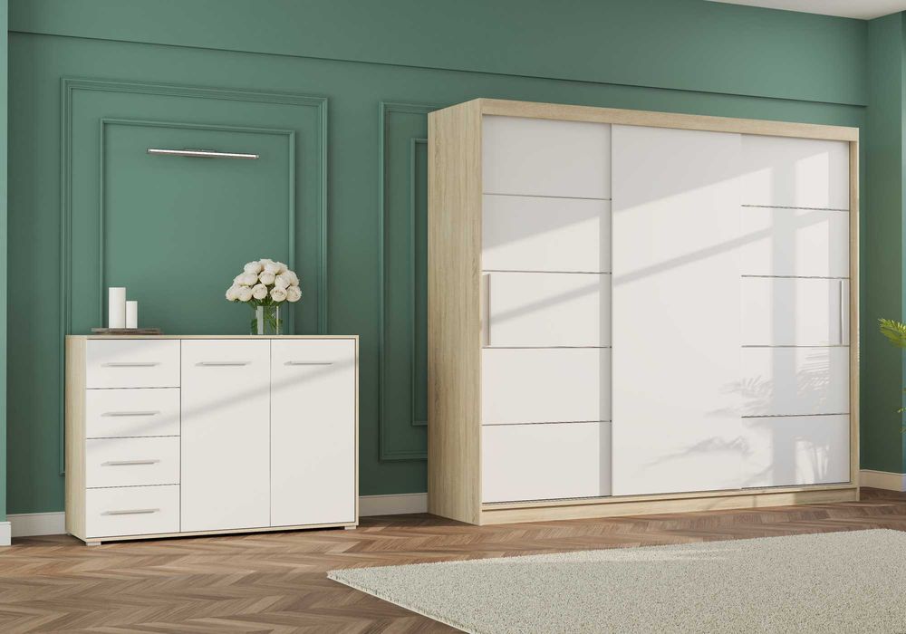 Zestaw szafa z komodą ALBA II FRIDA 01 - Idźczak Meble