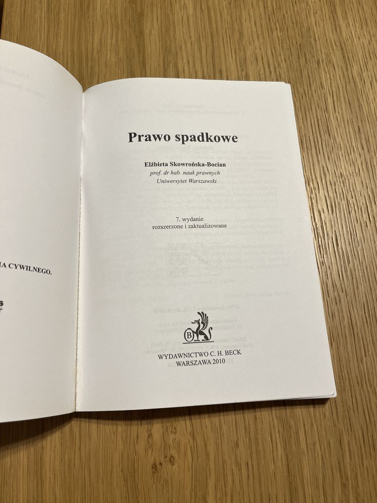 Prawo spadkowe prawo cywilne CH Beck