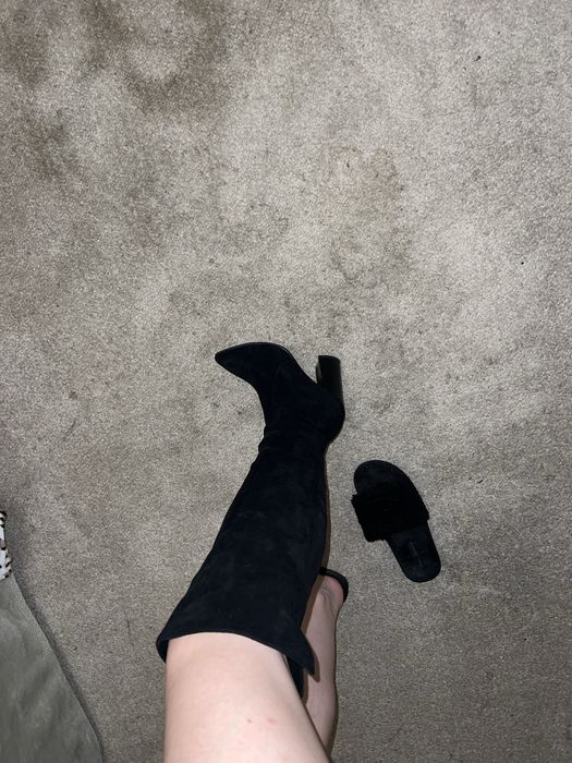 Ботфорти на широкому каблуку 38р