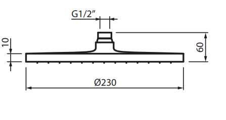 Vedo Deszczownica okrągła 23 cm chrom VSN8023/CH