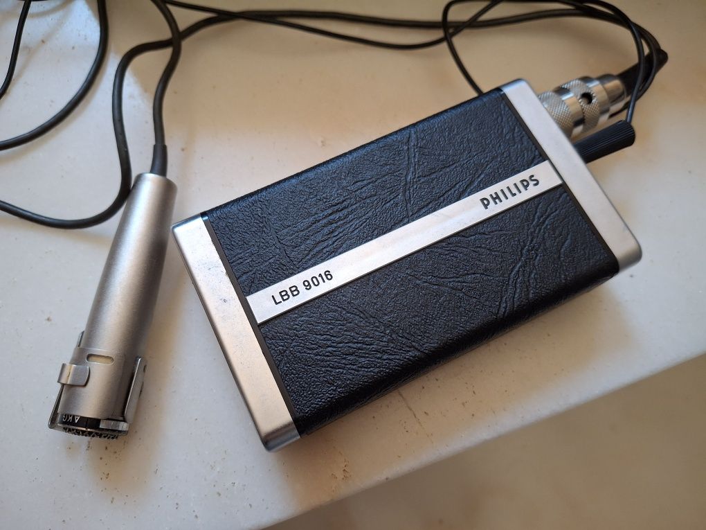 Receptor Philips + Mic sem fios decada 60 vintage