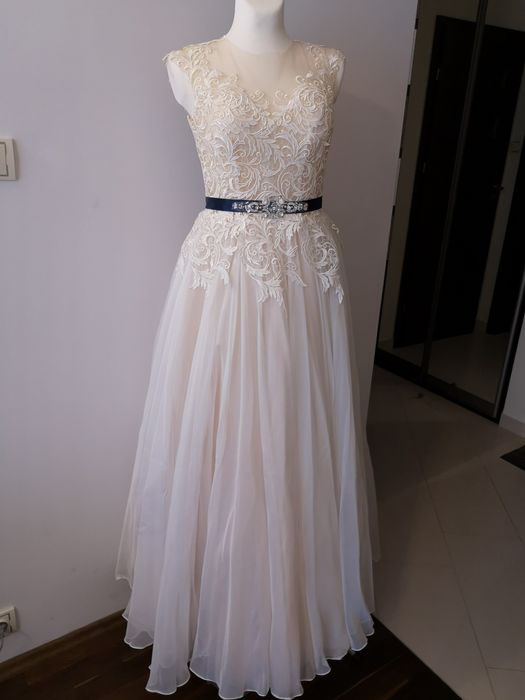 sprzedam NOWĄ suknię ślubną Gala Machiko, ivory, beż i pudrowy róż