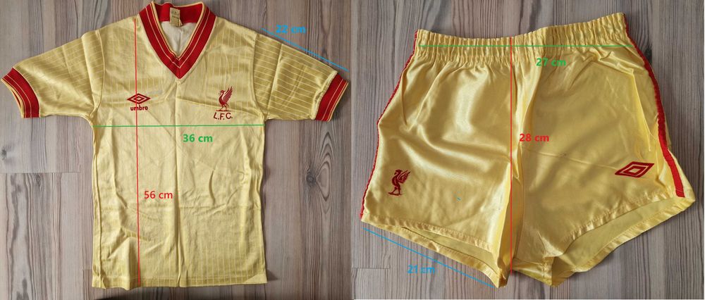 1981/82 Liverpool LFC zestaw wyjazdowy, koszulka, spodenki VINTAGE
