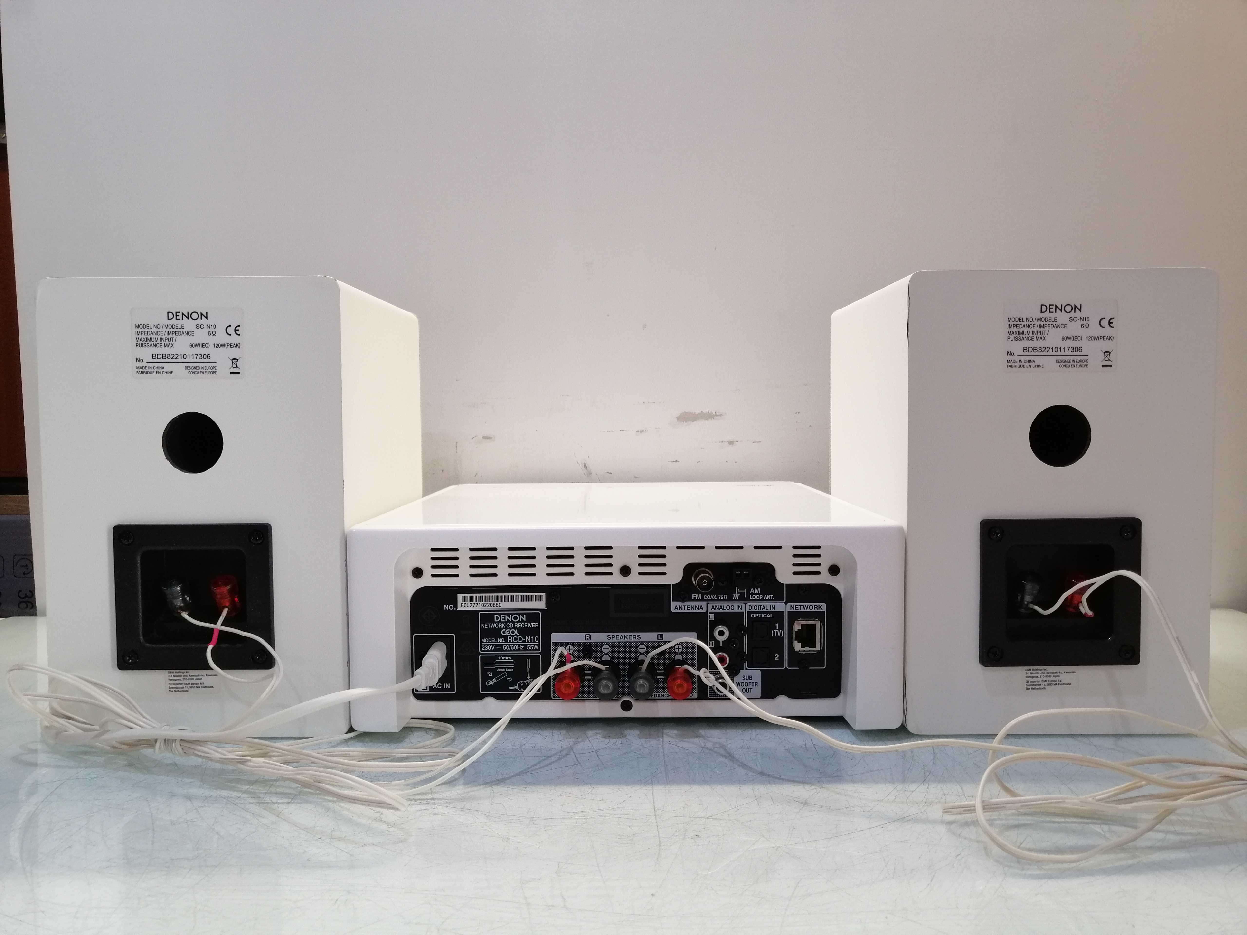 Denon Ceol RCD-N10 + Głośniki SC-N10 + Pilot + Papiery
