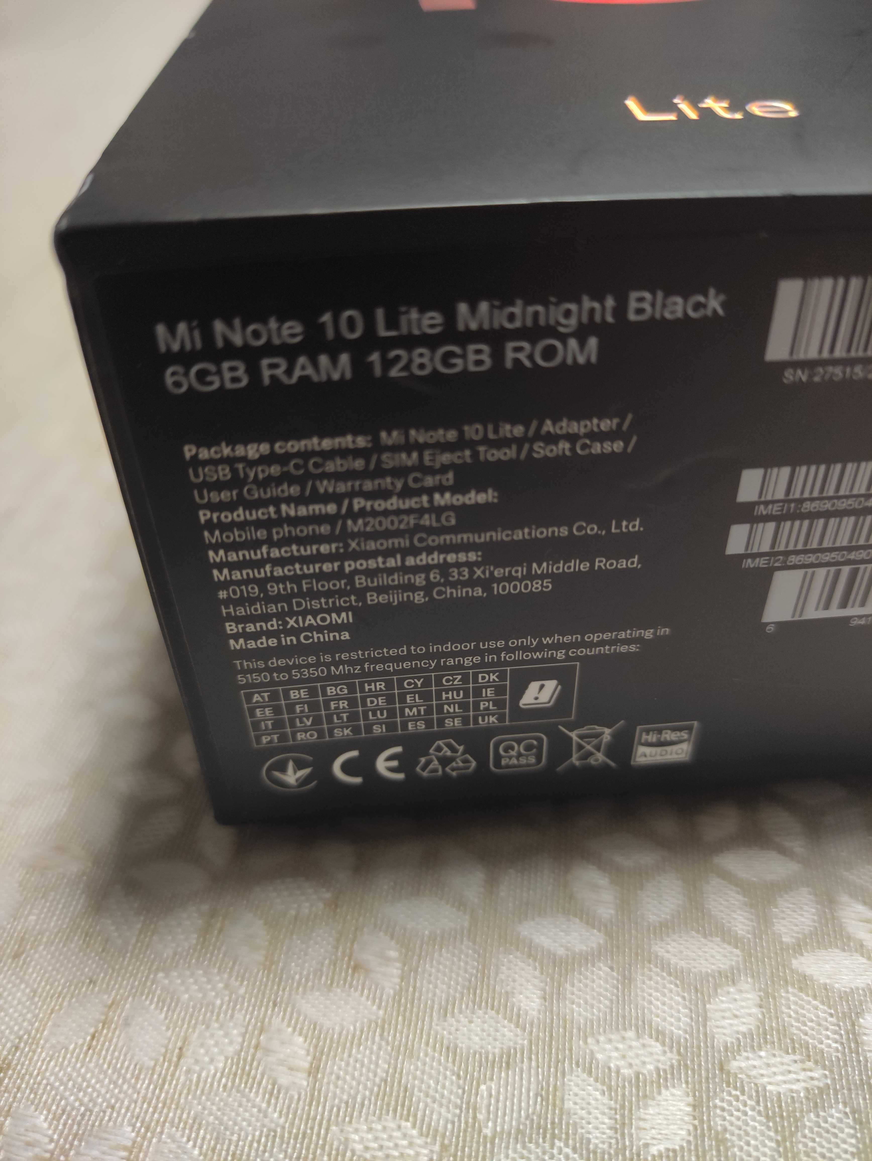 Xiaomi MI Note 10 Lite