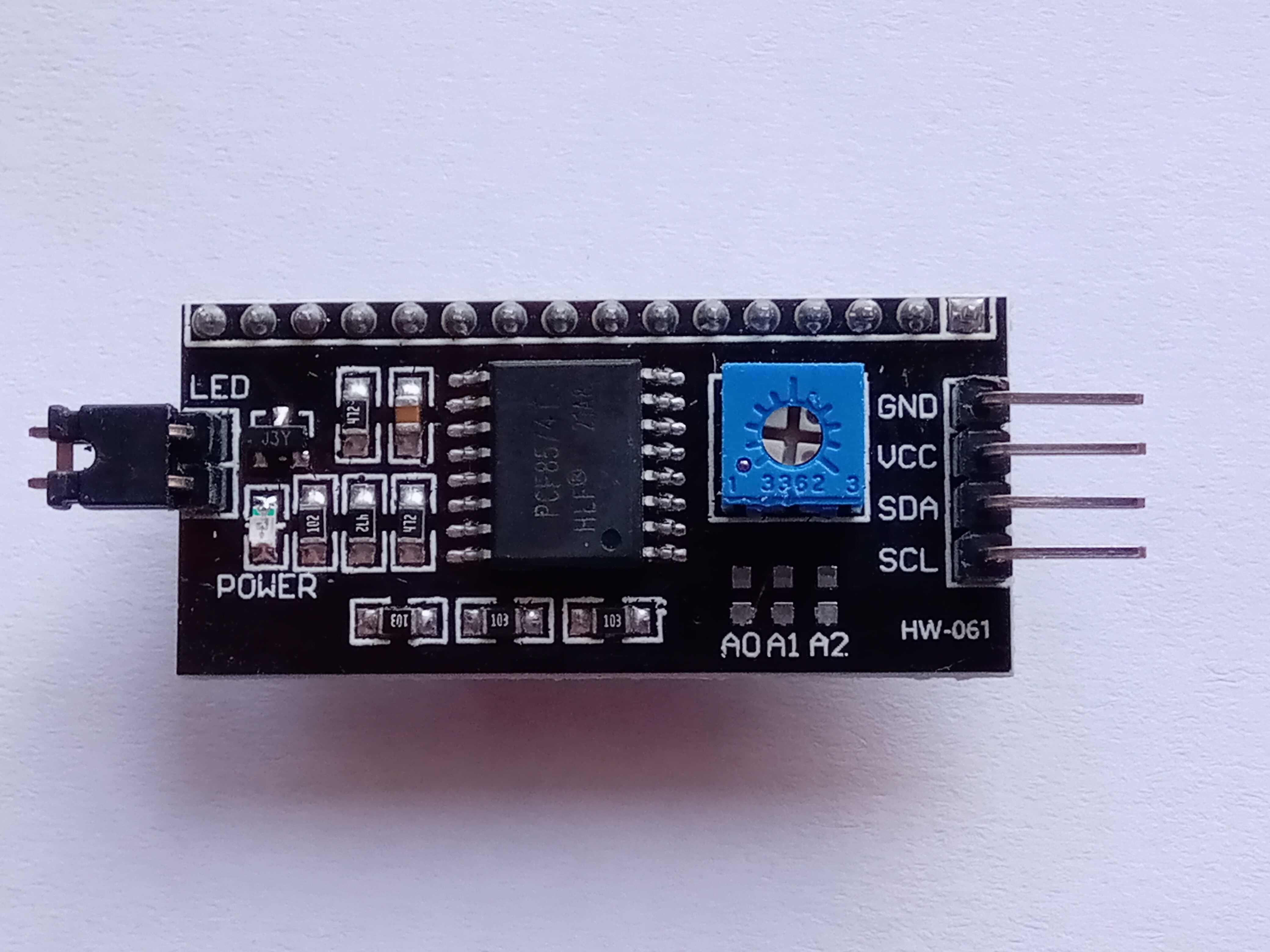 Модуль IIC/I2C/SPI для дисплеїв LCD1602, LCD1604, LCD2004