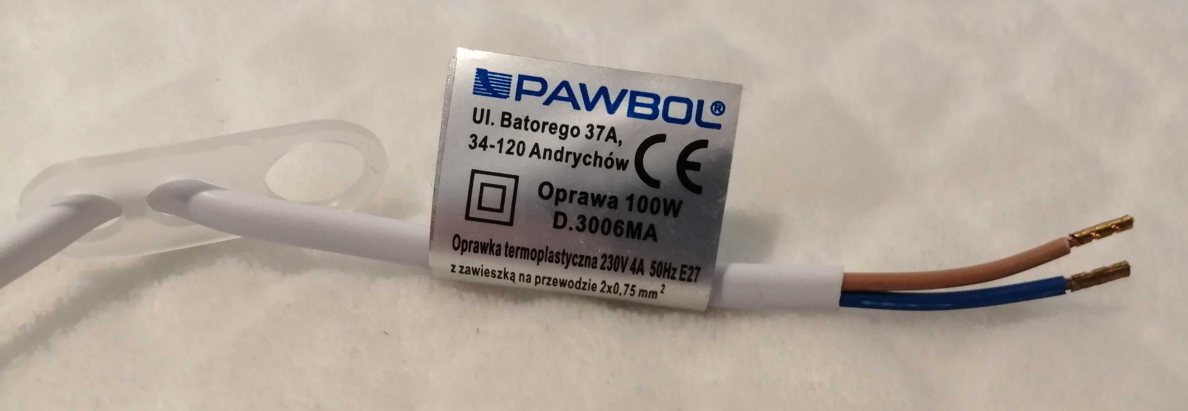Oprawka budowlana, remontowa, E27, biała, nowa, uszczerbiona