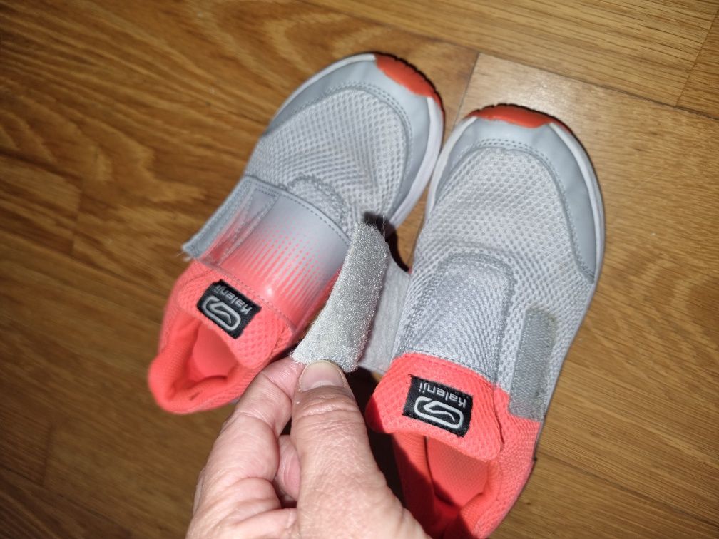 Ténis Kalenji  Decathlon,  laranja e cinzento -  com velcro