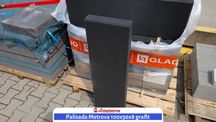 Palisada Metrova 100x30x8cm grafit, kostka brukowa, krawężnik - Kurier