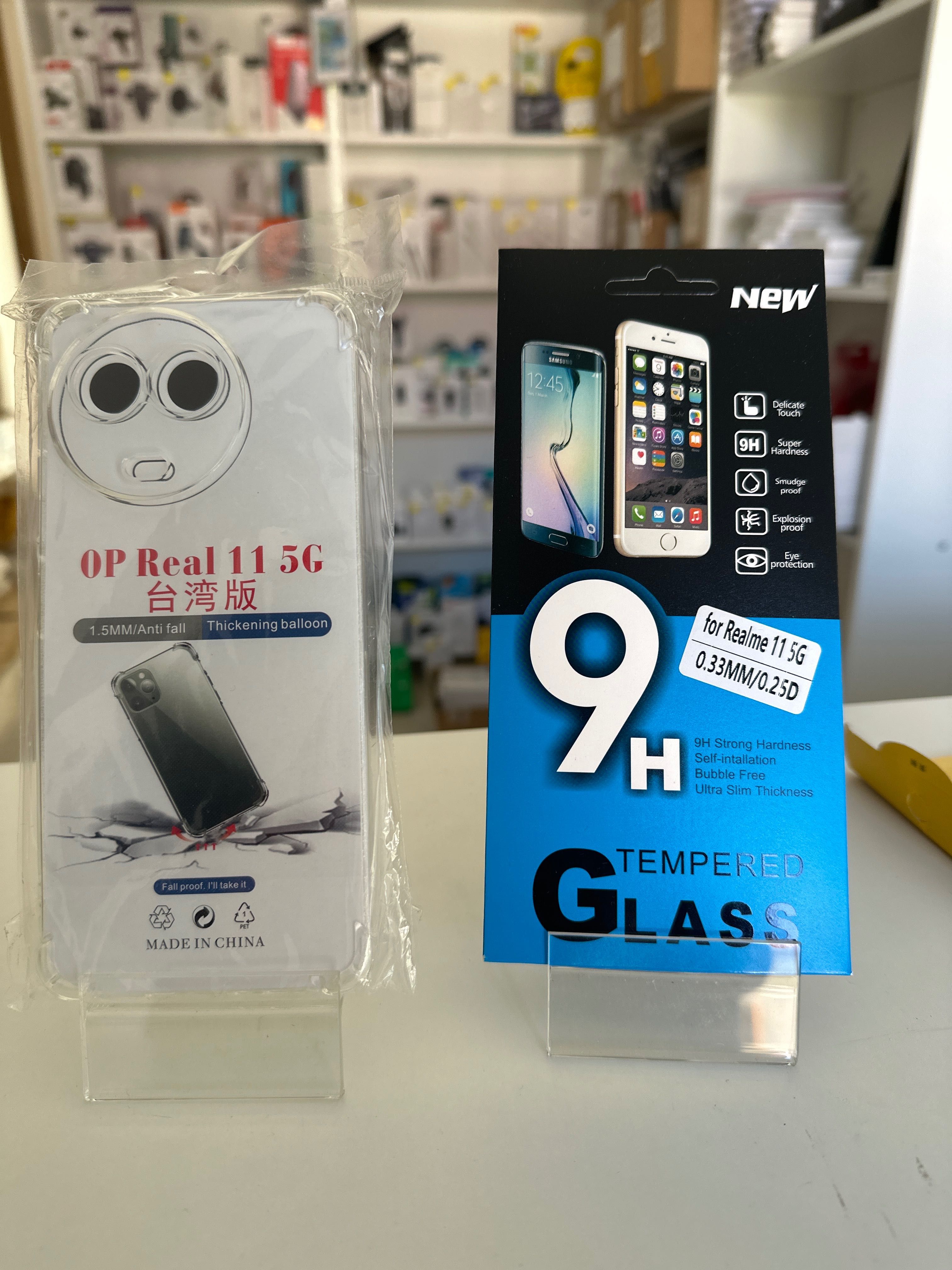 Etui przeźroczyste 1,5mm + szkło hartowane do realme 11 5G