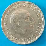5 Pesetas de 1957*73 Francisco Franco