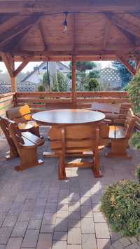 Meble ogrodowe stół ławki krzesła 12 lub 14osób altana parasol