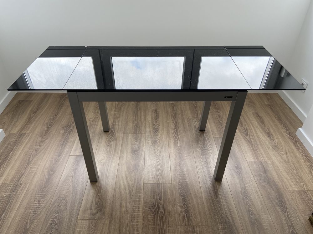 Mesa de Cozinha em Vidro Extensível - Portus (95cm/149cm x 60cm)