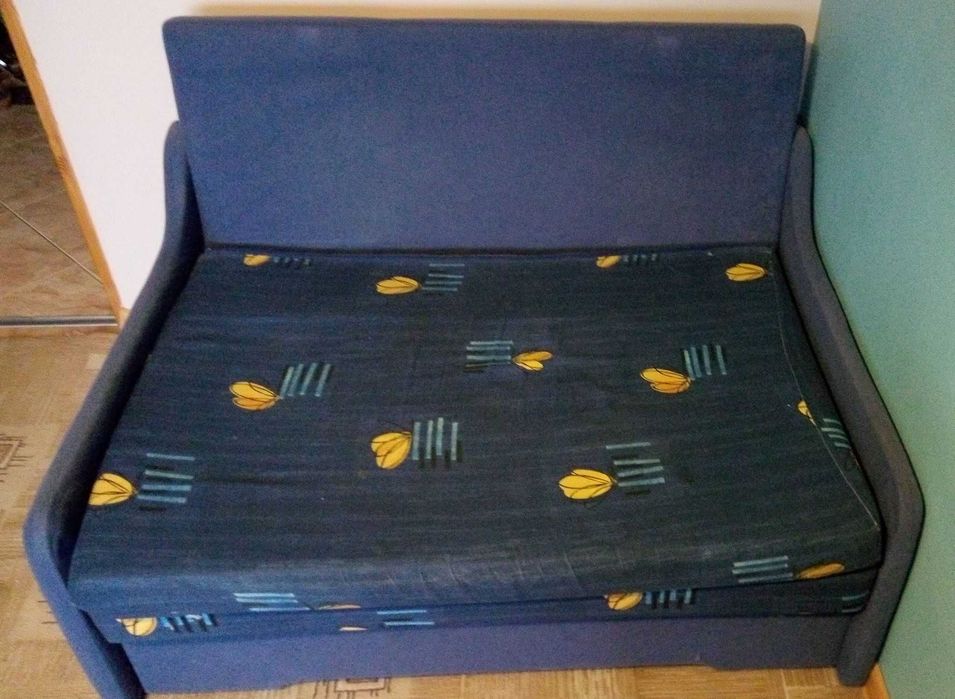 Łóżko kanapa rozkładane z pojemnikiem