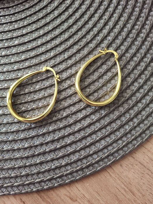 Kolczyki wiszace nowe koła kółka łezki półokrągłe