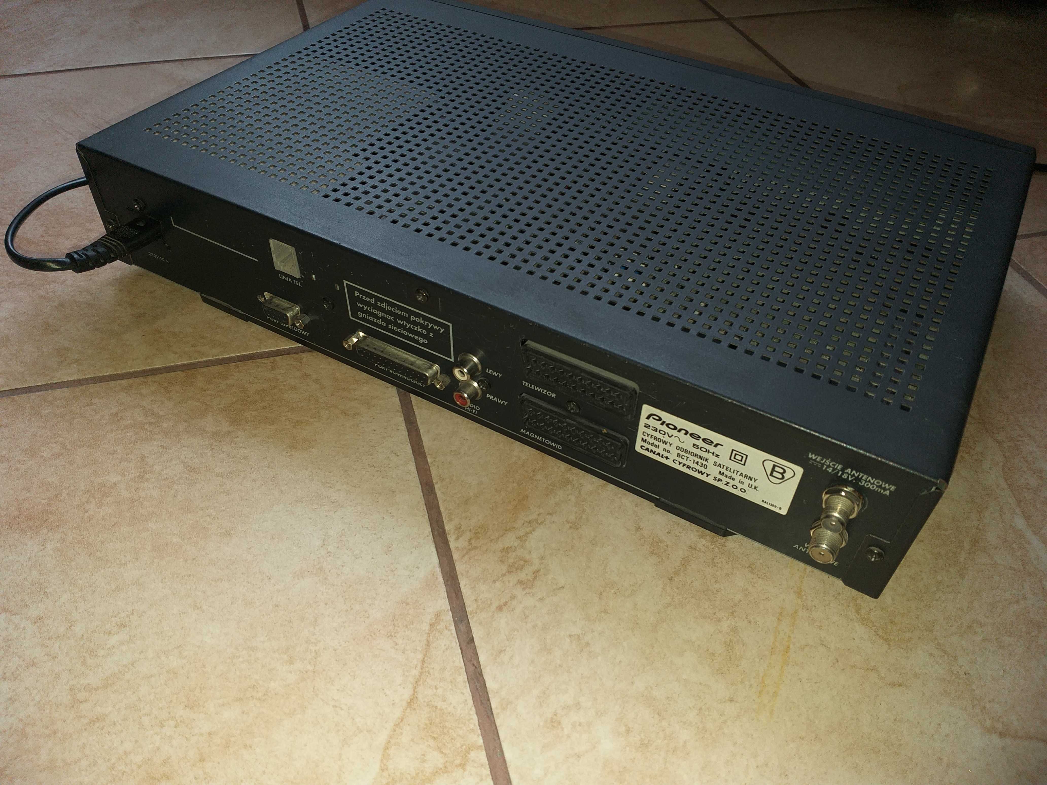 Dekoder Canal + Pioneer BCT 1430 odbiornik satelitarny