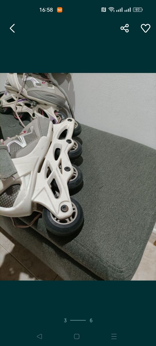 Vendo patins em linha em bom estado
