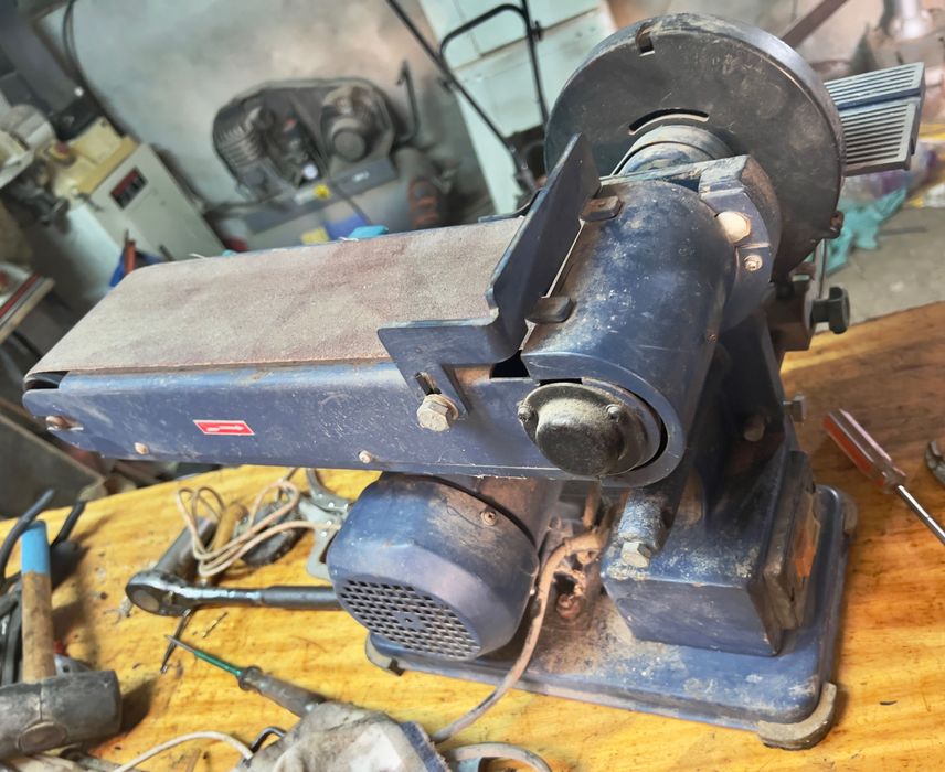 Lixadeira de bancada combinada