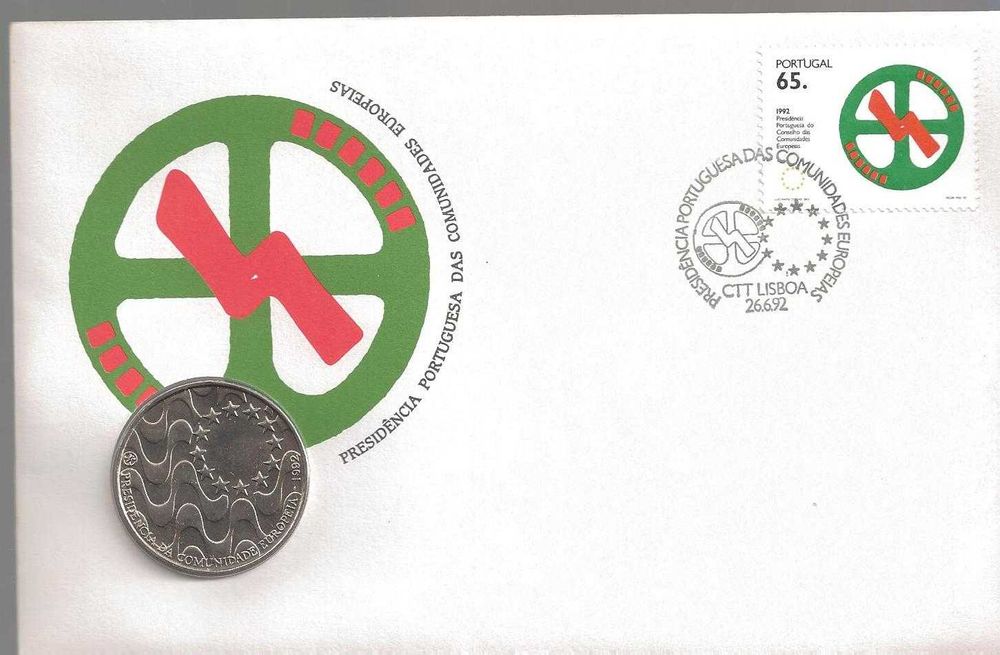 FDC Moeda Presidencia Portuguesa das COMUNIDADES EUROPEIAS - 1992