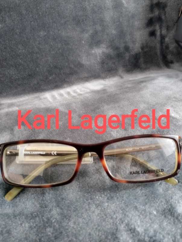 Dwukolorowe oprawki zerówki, okulary Karl Lagerfeld 5