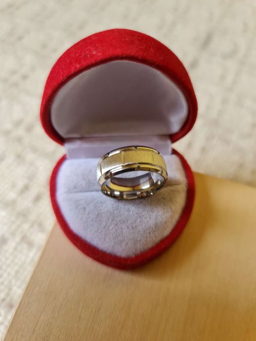 Pierścionek unisex pierścionek stal nierdzewna kolor srebrny okazja
