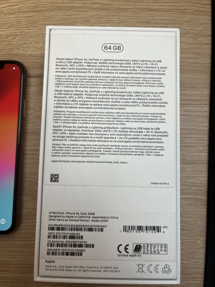 Iphone XS Gold 64GB