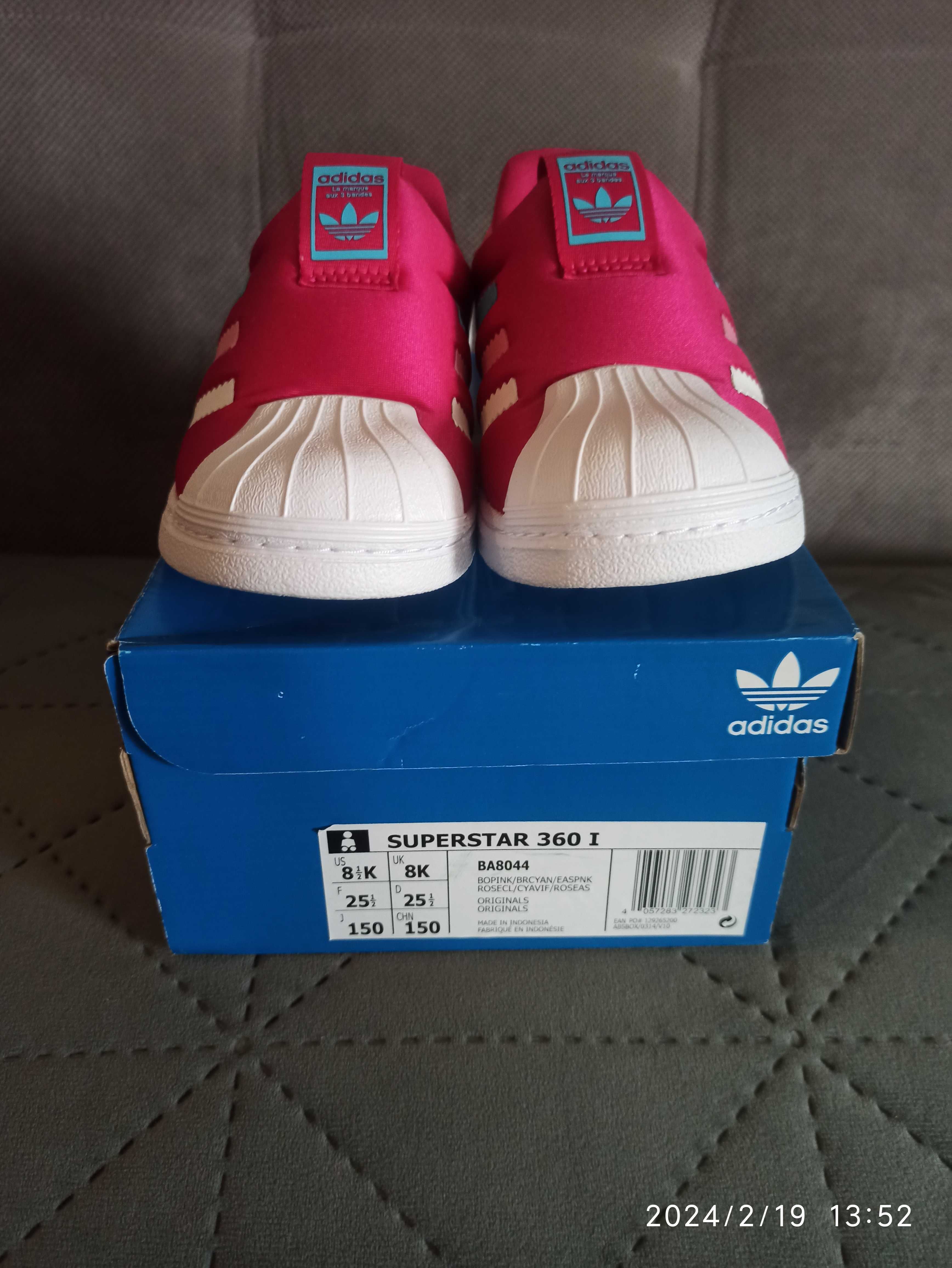 Buty dziewczęce Adidas Superstar 25,5 Nowe