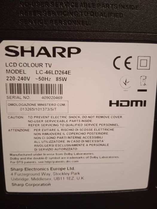 TV Sharp LED 46cali