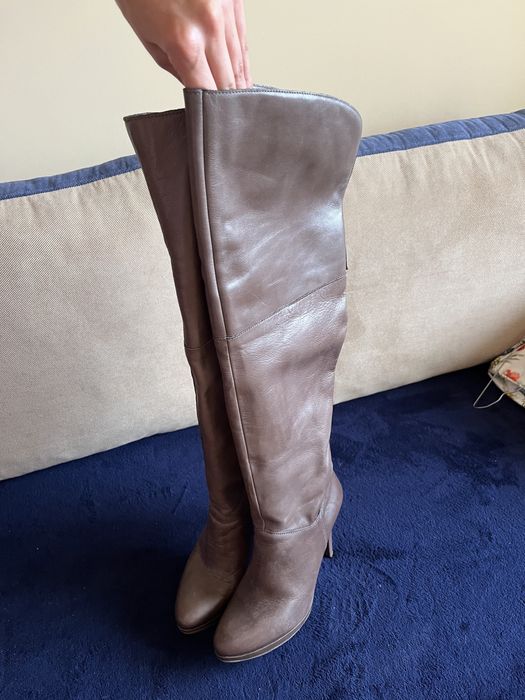 Piękne kozaki ze skóry Venezia na jesień jak nowe