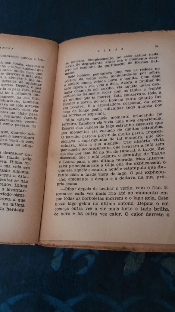 Livro"SILJA" /F.E.Sillanpaa. 1940.